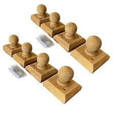 Wooden Garden Fence Post Finial Ball Caps (Pack of 8) - With Fixings