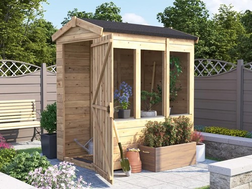Potting shed apex - potting, roof