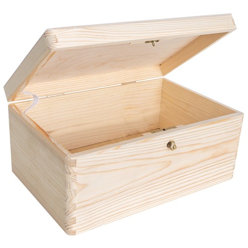 Large plain wooden storage - large,