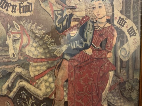 Huge print tapestry - of, a