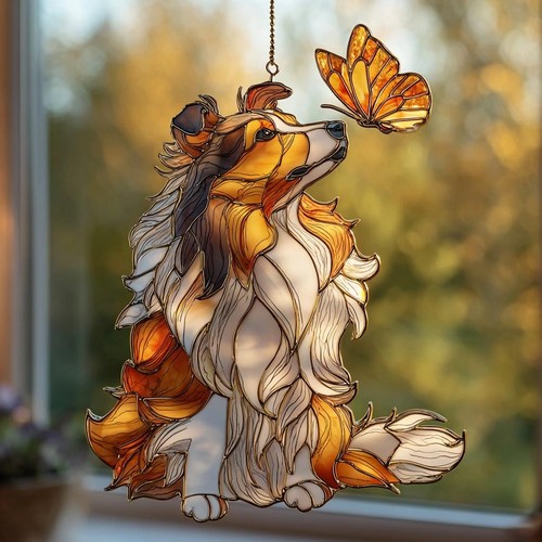 Sheltie acrylic suncatcher - acrylic,