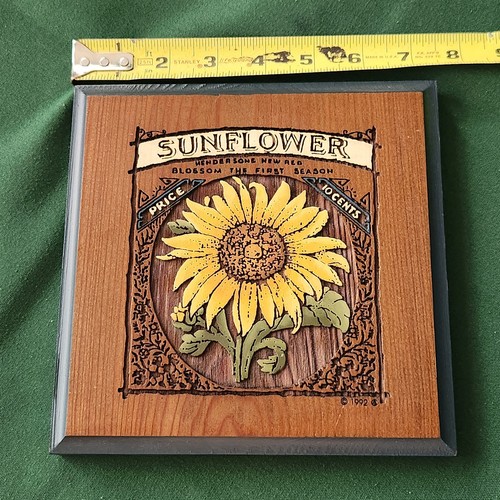 Sunflower wooden wall hanging - sunflower,