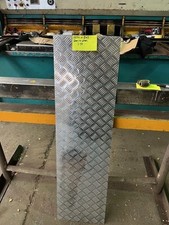 Aluminium Chequer Plate 2mm on the plain (3mm o/p ) 1250 mm x  345mm, Shearing
