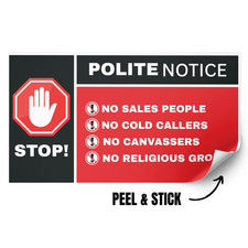 2x Stop Cold Calling Door
