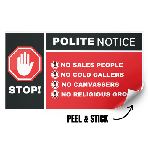 Stop cold calling door - 2x,