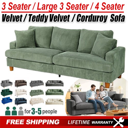 Seater corduroy sofa jumbo - 3/4,