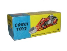 Corgi toys box repro 53 massey ferguson 65 tractor with shovel