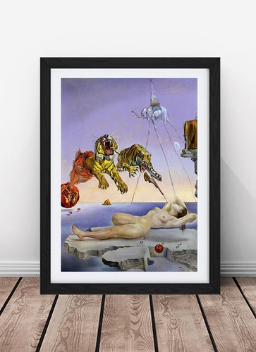 Salvador dali tigers framed - tigers,