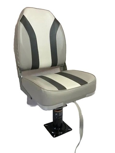Grey folding boat seat - folding,