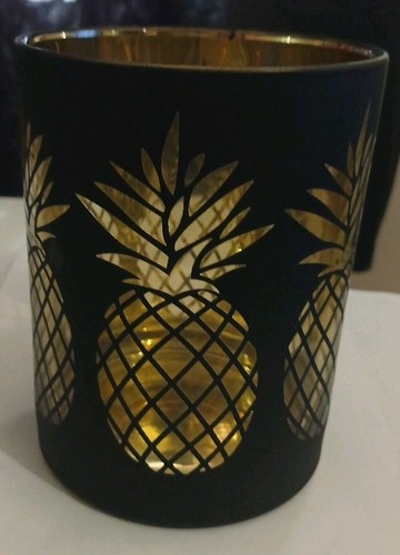 Hurricane vase black gold - hurricane, black/gold