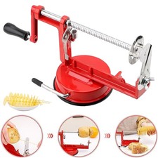Manual Twist Potato Slicer Stainless Steel Spiral Fry Cutter Vegetable Machine