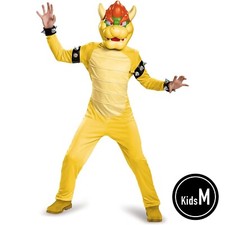 Super Mario Bros Bowser Cosplay Costume Kids M Halloween Officially Licensed New