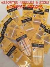 JOHN JAMES Hand Sewing Needles - ALL STYLES SIZES -SEWING CRAFT TAPESTRY BEADING
