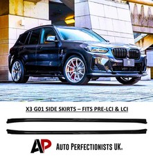 BMW X3 G01 Gloss Black Side Skirts Extensions Spoiler Splitter Lip 18+