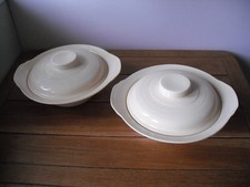 Vintage Woods Ware Jasmine Tureen & Lid Utility  Kitchenalia x 2 See Description