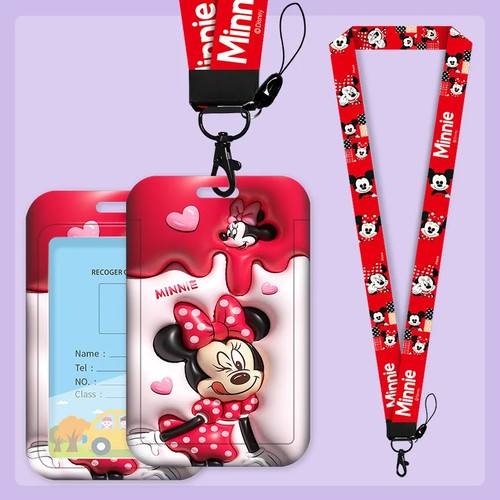 Minnie mouse lanyard with - mouse, 3d