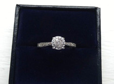 9ct White Gold Diamond Ring -