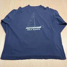 90s Vintage J130 Sailing Yacht T Shirt Sea Hawk men's XL Cotton Deluxe Boat