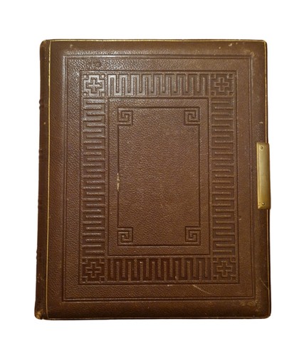 Victorian leather photo album - victorian,