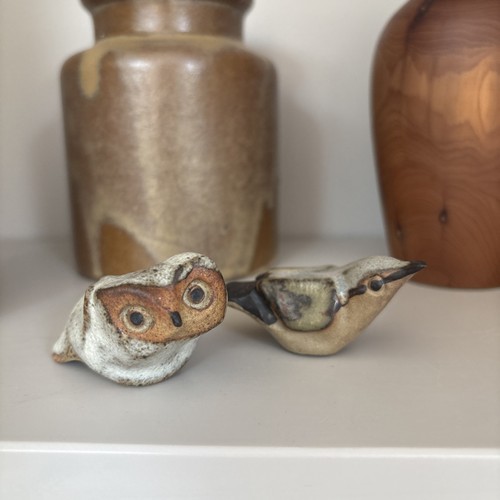 Two tremar pottery birds - two,