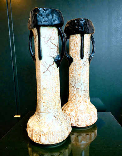 Unusual pair antique art - pair, of
