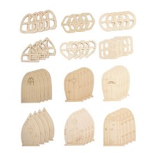 DIY 48PCS Wooden Fairy Doors Set Perfect for Scrapbooking and Card Making