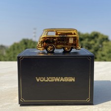 Vintage 1:64 VW T1 Microbus Gold Diecast Model Car Classic Volkswagen