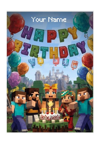 Minecraft game themed - themed, birthday