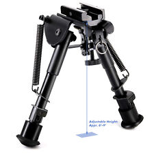 Rifle Bipod 6-9Inch Adjustable Picatinny Bipod with Adapter for Hunting Shooting