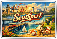 Southport pier beach seaside - southport,
