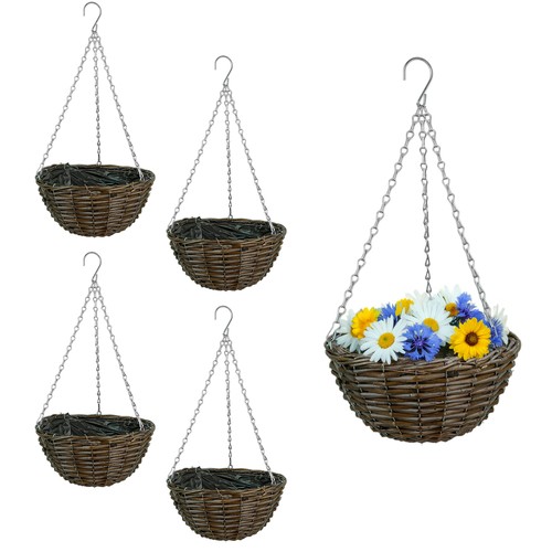 Wicker hanging baskets - wicker,