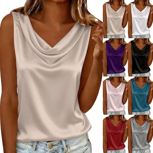 Womens summer sleeveless satin - summer,