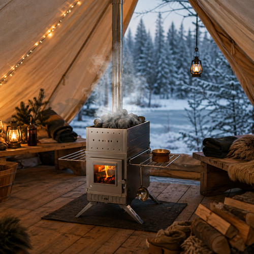 Camping wood stove - stove, for