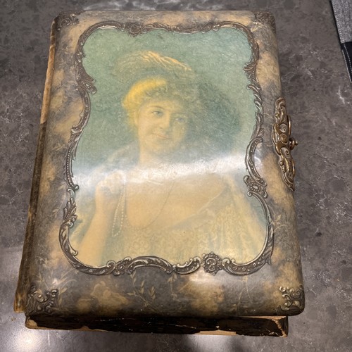 Antique photo album with - photo,