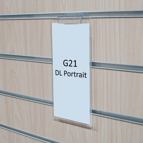 Poster holders for slatwall - for,