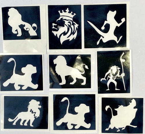 Lion king stencils 3part top - lion,