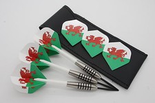 19g - 32g Tungsten Darts set, John Lowe Type, Wales Dart Flights, Stems, Case