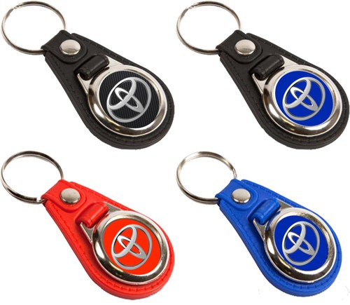 Toyota leather look key ring - toyota,,