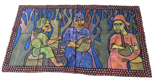 African batik folk - african,