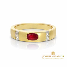 Ruby Diamond Ring 585 Yellow