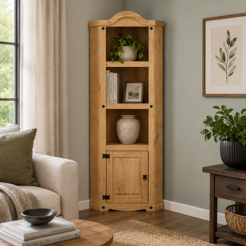 Corona corner bookcase display - corona,