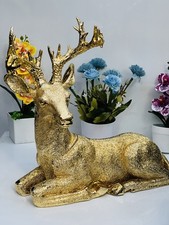 Gold Stag Deer Ornament –