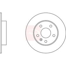 2x Brake Discs Solid For Opel