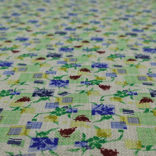 Gingham floral upholstery - floral,