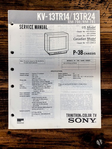 Sony 13tr14 13tr24 - kv-13tr14, kv-13tr24