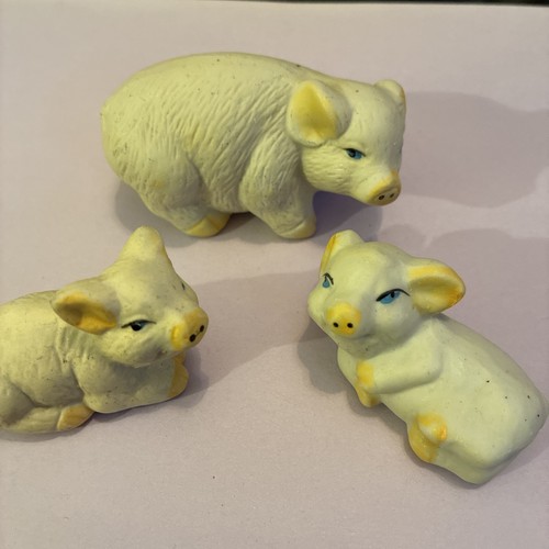 Porcelain pig trio - pig,