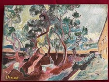 VINCENT VAN GOGH oil painting on  canvas, vtg stamped signed