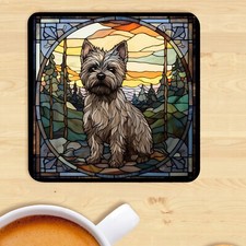 Pet Dog Coaster, Stained Glass