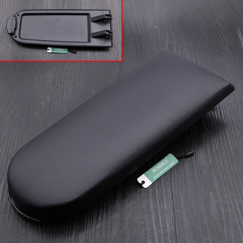 Black leather armrest - leather, center