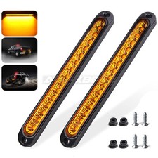 E4 Amber Side Marker Lights Bar Indicator Lamp 2pcs 10 Inch Trailer Truck Lorry,
